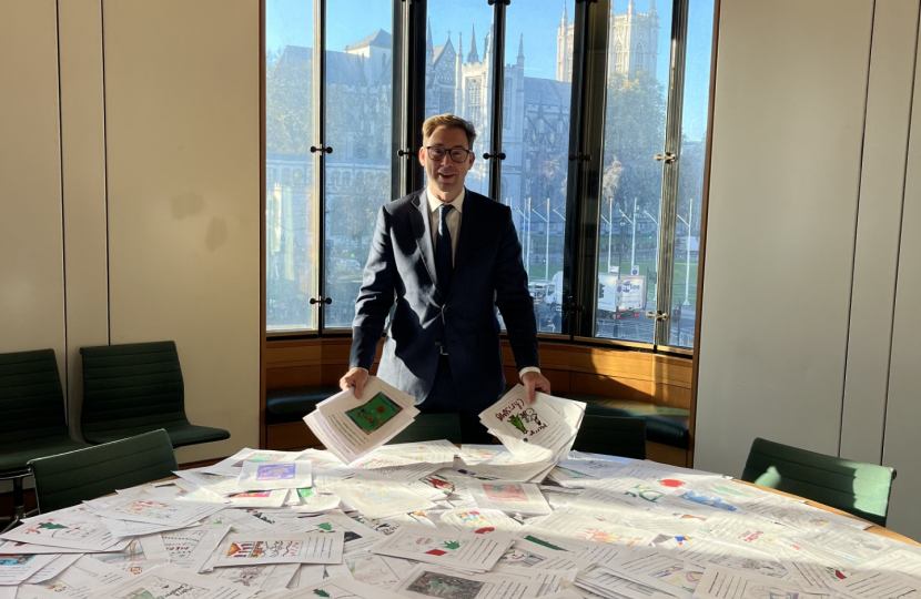Tobias Ellwood with competition entries