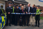 Tobias Ellwood MP and David Sidwick PCC cutting the ribbon at the re-opening of Boscombe Police Station.