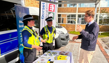 Tobias Ellwood at Dorset Police open day 